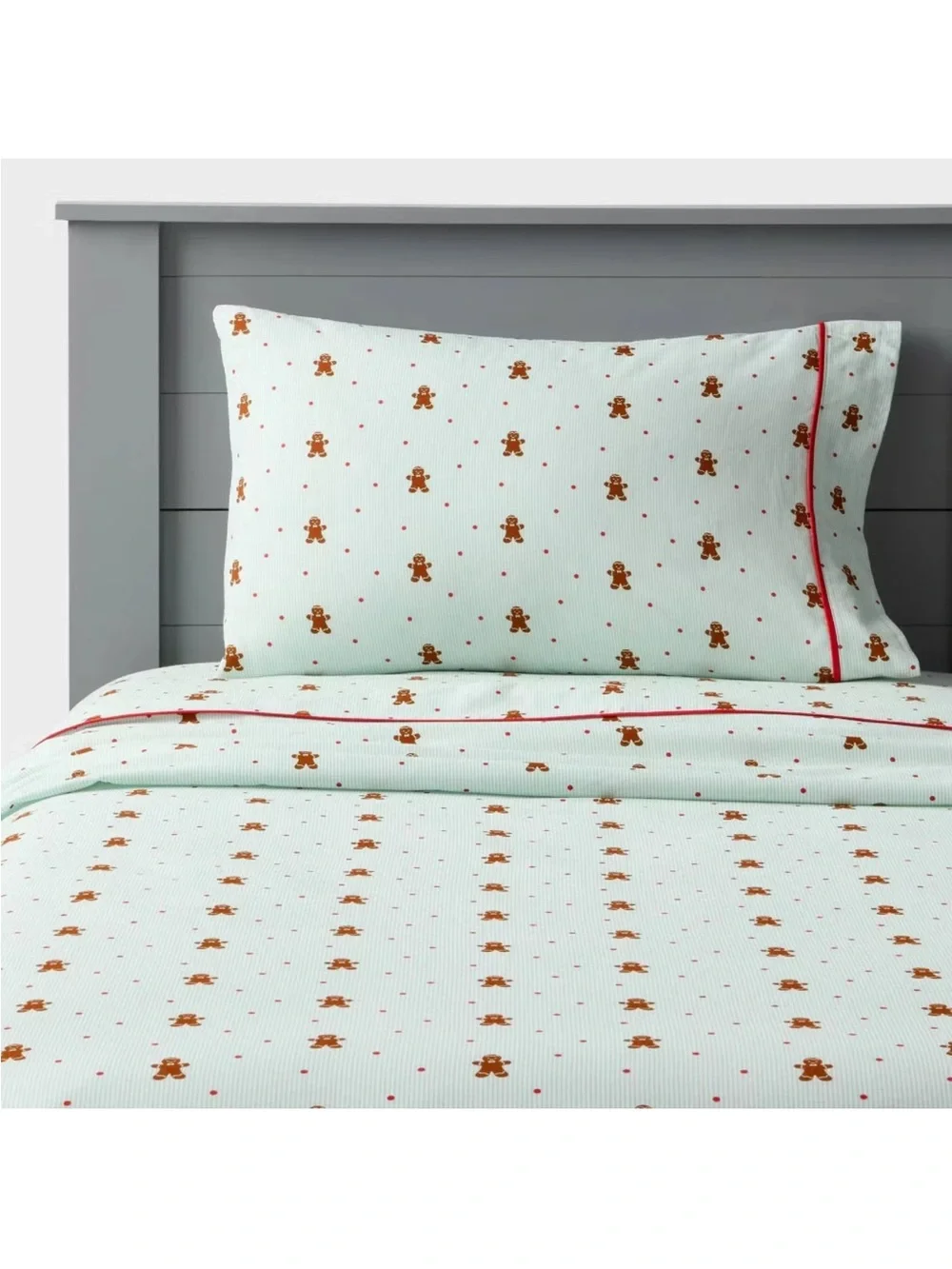 Super Cute FULL Gingerbread Dreams Striped Sheet Set 100% Cotton 220TC